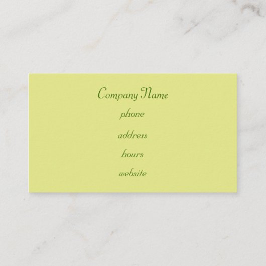 ライムカスタムターコイズ名刺 名刺 (裏面)