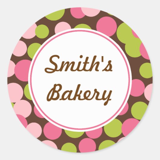 ライムカスタムドットステッカー ラウンドシール (正面)