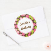 ライムカスタムドットステッカー ラウンドシール (封筒)