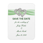 ライムカスタムハート日付磁石を保存 マグネット (縦)