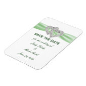 ライムカスタムハート日付磁石を保存 マグネット (左側)