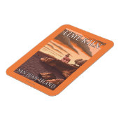 ライムキルンライトハウスヴィンテージ旅行ポスター マグネット (左側)