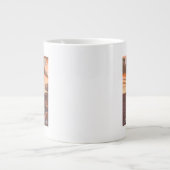 ライムキルン灯台ヴィンテージトラベルポスター ジャンボコーヒーマグカップ (正面)