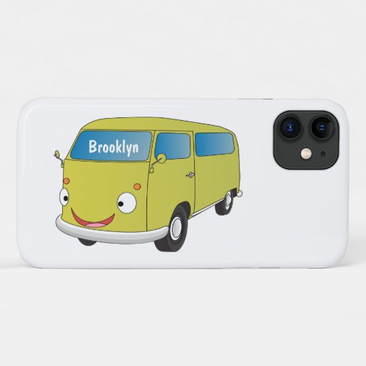 ライムクラシックグリーンのバン漫画 Case-Mate iPhoneケース (裏面(横))