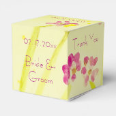 ライムクリーミーな黄色とピンクのフローラ フェイバーボックス (裏面サイド)