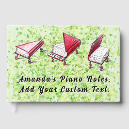 ライムクリームウォーター芸術的カラージャーナルPiano Book ゲストブック