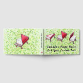 ライムクリームウォーター芸術的カラージャーナルPiano Book ゲストブック (全面)