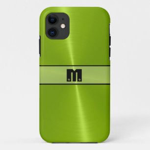 ライムクール光沢ステンレス鋼メタル2 iPhone 11 ケース