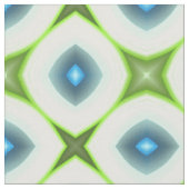 ライムグファンキーリーンアクアターコイズスクエアモザイク ファブリック (クローズアップ)