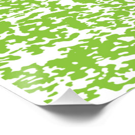 ライムグランジグリーンパターン – 夏抽象芸術デコール ポスター