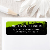 ライムグランジグリーンブラック差出人住所 ラベル (インサイチュ)