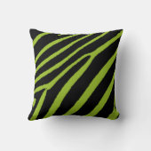 ライムグリーゼブラ印刷 クッション (裏面)