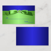 ライムグリーンおよびロイヤルブルーのプレイスカード プレイスカード (正面/裏面)