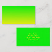 ライムグリーンからイエローグラデーション 名刺 (正面/裏面)