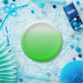 ライムグリーンからホワイトへの勾配#00cc00パーティープレート ペーパープレート (パーティー)