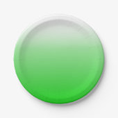 ライムグリーンからホワイトへの勾配#00cc00パーティープレート ペーパープレート (正面)