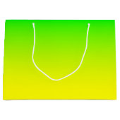 ライムグリーンから明るい黄グラデーション色 ラージペーパーバッグ (正面)