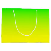 ライムグリーンから明るい黄グラデーション色 ラージペーパーバッグ (裏面)