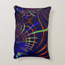 ライムグリーンから珊瑚と青までの尖った曲線