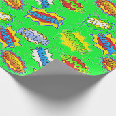 ライムグリーンすごいスーパーヒーローパワーズキッド ラッピングペーパー (角)