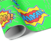 ライムグリーンすごいスーパーヒーローパワーズキッド ラッピングペーパー (ロールコーナー)