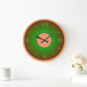 ライムグリーンとアプリコット> Plain Wall Clock ラージ壁時計 (ホーム)