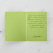 ライムグリーンとオリーブグリーンの花とストライプの母の日 カード (内部)