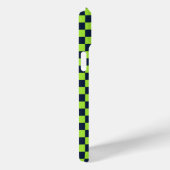 ライムグリーンとネイビーの市松模様 Case-Mate iPhoneケース (裏面 / 右)