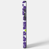 ライムグリーンとパープルの花柄 Case-Mate iPhoneケース (裏面 / 左)