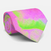 ライムグリーンとピンクの多肉性セダムロゼット ネクタイ (ロール)
