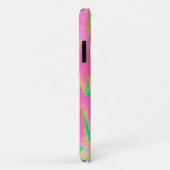 ライムグリーンとピンクの多肉性セダムロゼット Case-Mate iPhoneケース (裏面/右)