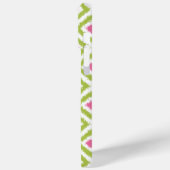 ライムグリーンとピンクダイヤモンドのイカットパターン Case-Mate iPhoneケース (裏面 / 左)