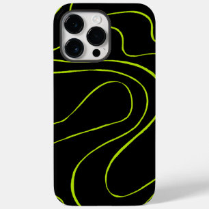 ライムグリーンとブラックのEbbとFlow 2 Case-Mate iPhone 14 Pro Maxケース