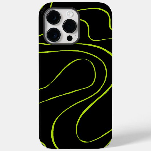 ライムグリーンとブラックのEbbとFlow 2 Case-Mate iPhoneケース (裏面)