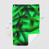 ライムグリーンとブラックカーリング影で? ゴルフタオル (インサイチュ)