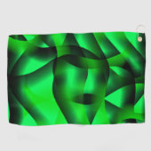 ライムグリーンとブラックカーリング影で? ゴルフタオル (横)