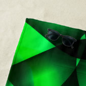 ライムグリーンとブラックカーリング影で? ビーチタオル (インサイチュ)