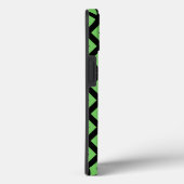 ライムグリーンとブラックダイヤモンドパターンケースメイトiPh Case-Mate iPhoneケース (裏面 / 右)