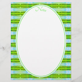 ライムグリーンとブルー レターヘッド