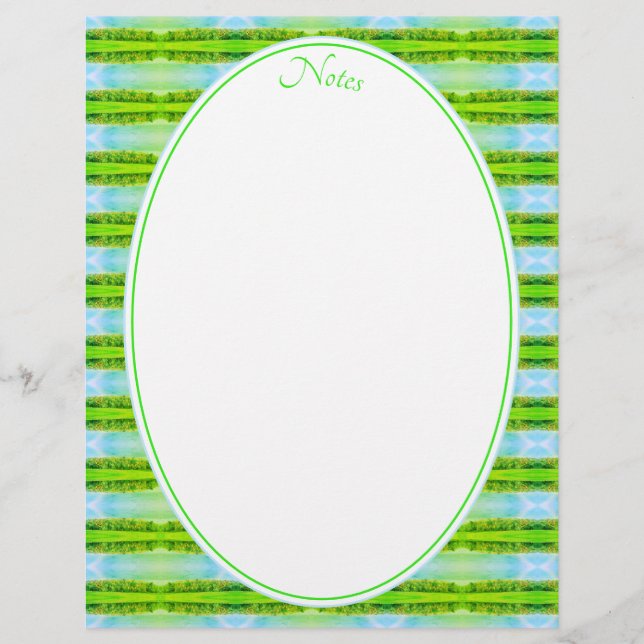 ライムグリーンとブルー レターヘッド (正面)