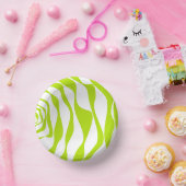 ライムグリーンとホワイトのEbbとFlow 4 ペーパーボウル (パーティー)