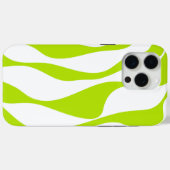 ライムグリーンとホワイトのEbbとFlow 4 Case-Mate iPhoneケース (裏面 (横))