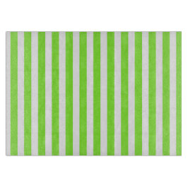ライムグリーンとホワイトキャンディストライプー カッティングボード