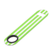 ライムグリーンとホワイトキャンディストライプー スピード栓抜き (正面アングル)