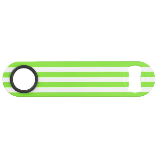 ライムグリーンとホワイトキャンディストライプー スピード栓抜き (裏面横)