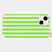 ライムグリーンとホワイトキャンディストライプー Case-Mate iPhoneケース (裏面 (横))