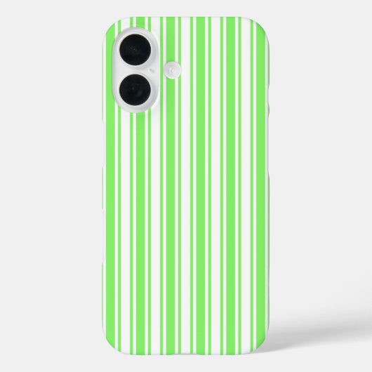 ライムグリーンとホワイトキャンディストライプー Case-Mate iPhoneケース (裏面)
