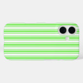 ライムグリーンとホワイトキャンディストライプー Case-Mate iPhoneケース (裏面 (横))