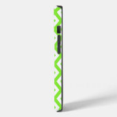 ライムグリーンとホワイトダイヤモンドパターン Case-Mate iPhoneケース (裏面 / 左)
