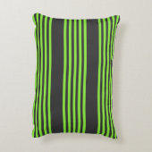 ライムグリーンと木炭ストライプ五つ アクセントクッション (裏面(縦))